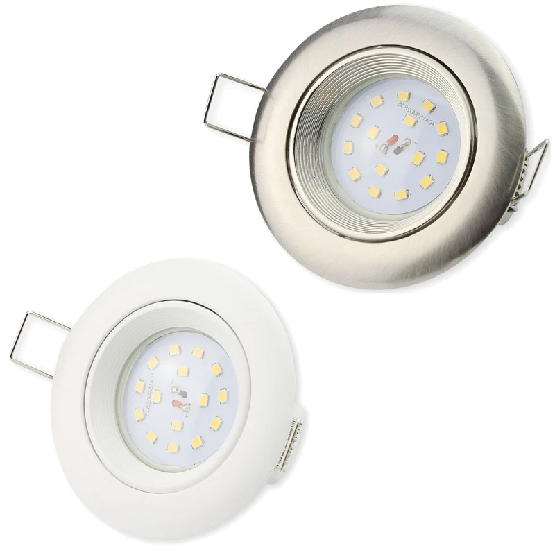 LED Einbaustrahler schwenkbar rund 230 Volt Spot Lampe 75mm Wandleuchte
