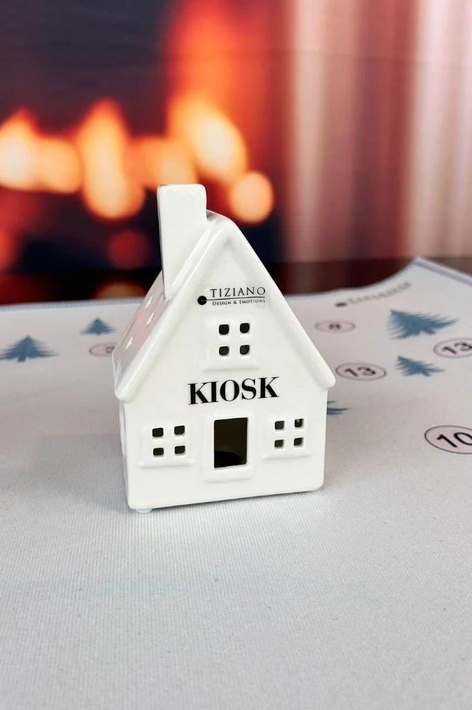 D18 Deko Kiosk Presina 12cm creme-weiß
