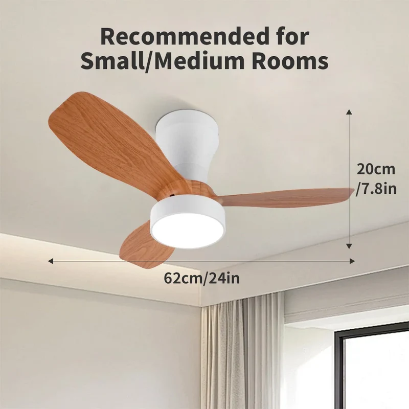 Moderner LED Deckenventilator mit Fernbedienung für Wohnzimmer und Schlafzimmer Vielseitig