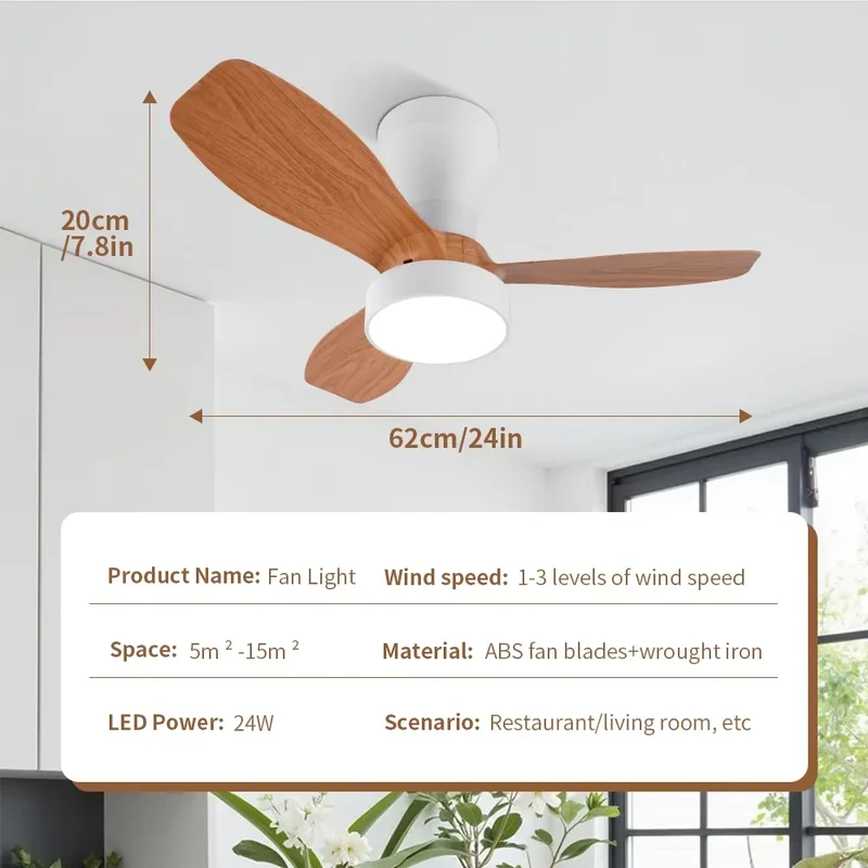 Moderner LED Deckenventilator mit Fernbedienung für Wohnzimmer und Schlafzimmer Vielseitig