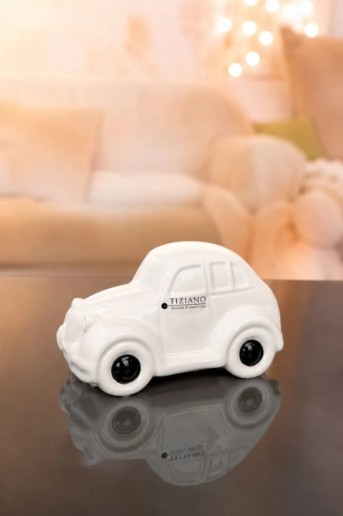 D2 Deko Oldtimer Veggio 11cm creme-weiß