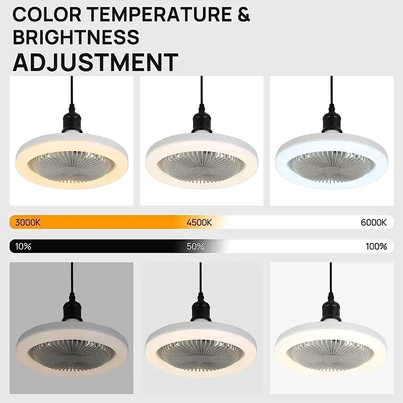 Smart LED Deckenventilator mit Fernbedienung App Steuerung für Modernes Wohnzimmer