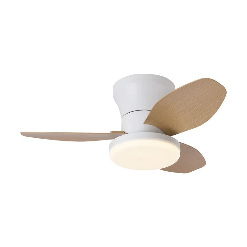 Moderner Nordischer Deckenventilator mit Licht für Wohnzimmer und Gewerberäume