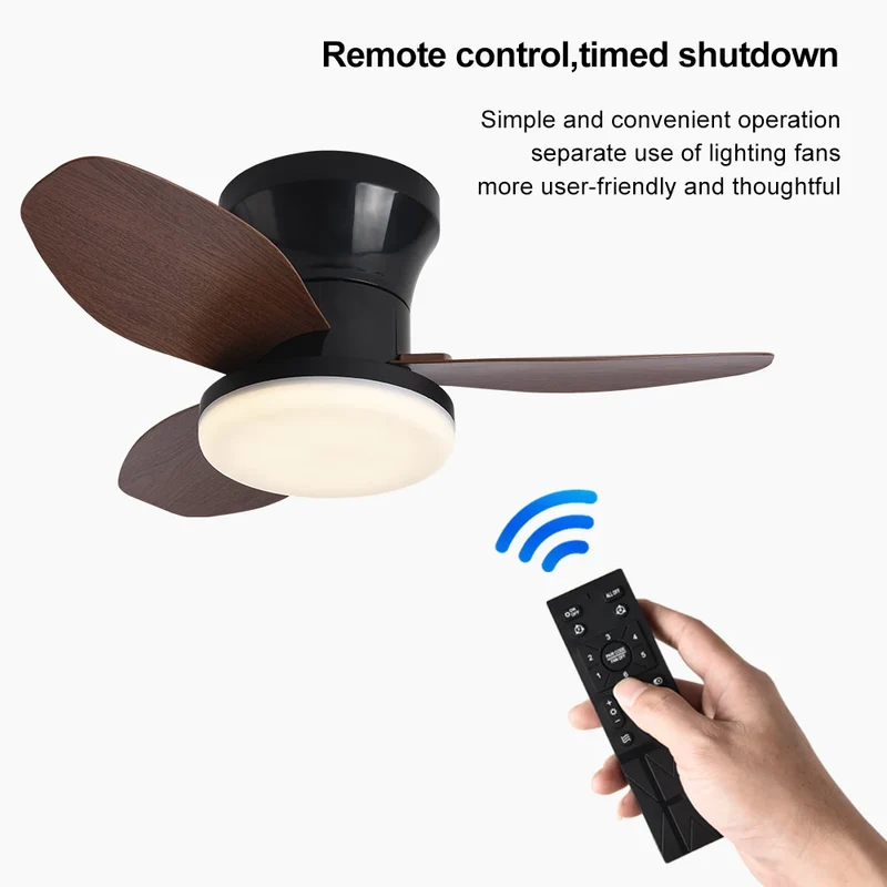 Moderner Nordischer Deckenventilator mit Licht für Wohnzimmer und Gewerberäume