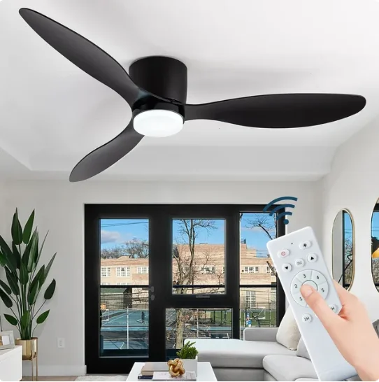 Moderner Deckenventilator mit Integriertem LED Licht und Fernbedienung Universell