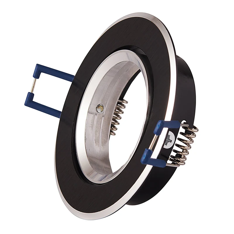 Einbaurahmen eckig rund GU10 MR16 schwenkbar Gehäuse 68mm Einbaustrahler Spot