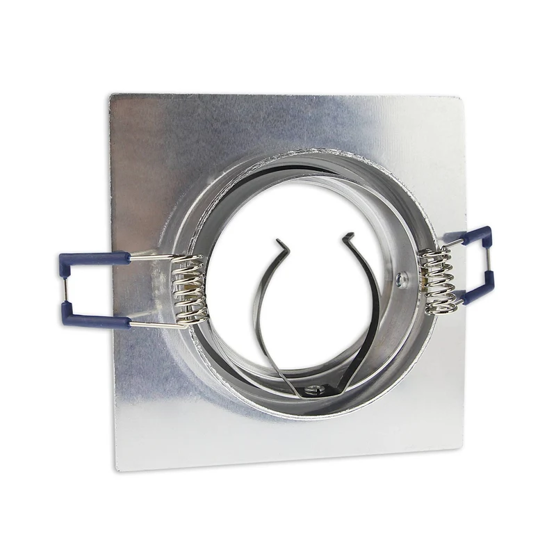 Einbaurahmen eckig rund GU10 MR16 schwenkbar Gehäuse 68mm Einbaustrahler Spot