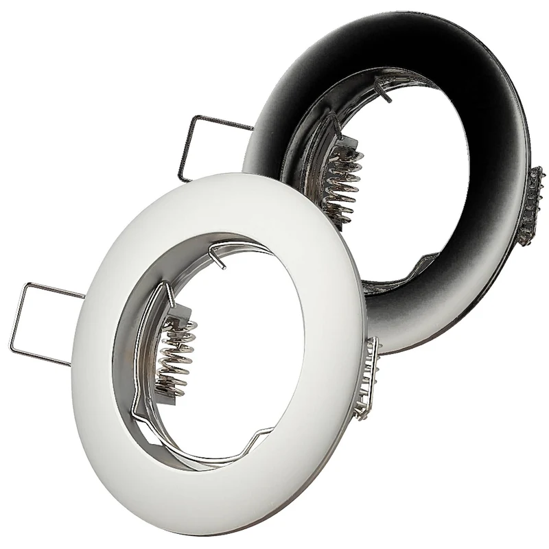 Einbaurahmen rund GU10 GU5,3 Ø65mm Bohrloch Gehäuse Einbaustrahler Spot