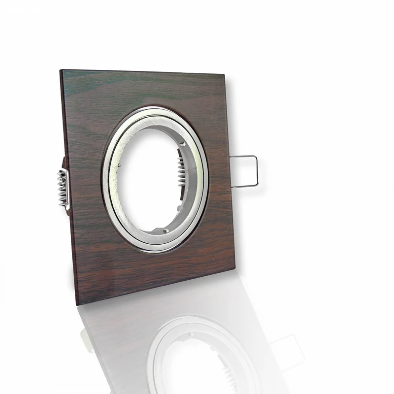 LED Einbaustrahler schwenkbar braun eckig Holz super flach 3-6,5W IP40 230 Volt