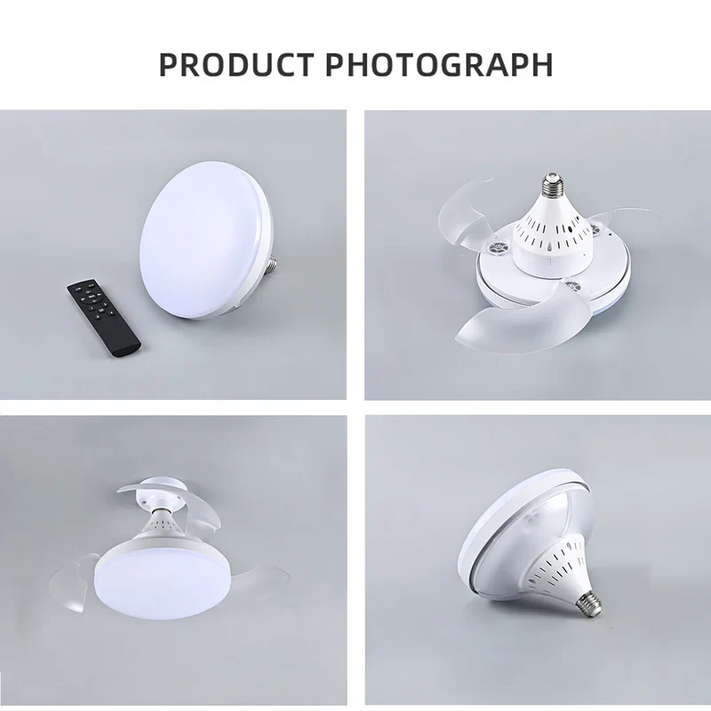 Moderner Smart LED Deckenventilator mit Fernbedienung und App für Wohnzimmer Intelligent