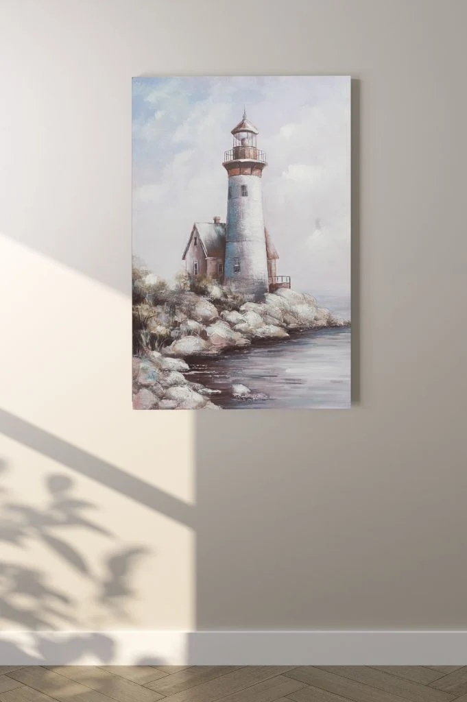 Deko Wandbild Leuchtturm 40x60cm in 2 Versionen
