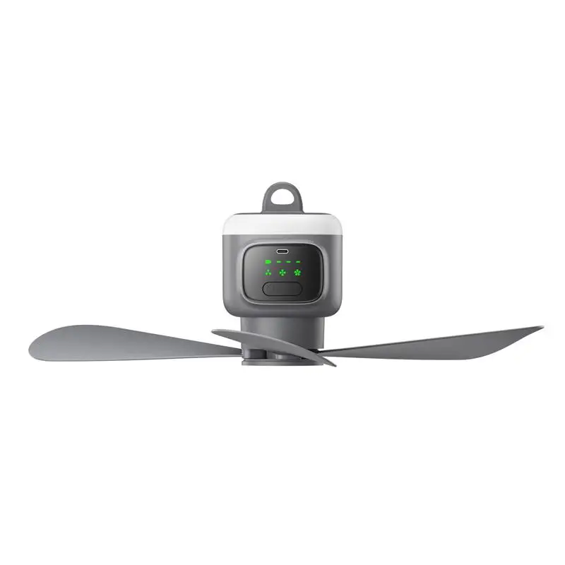 Aufladbarer Tragbarer Deckenventilator mit LED Licht für Outdoor und Zuhause