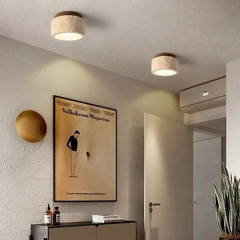 Naturstein Optik Deckenleuchte Erdtöne für Wohnzimmer und Treppenhaus