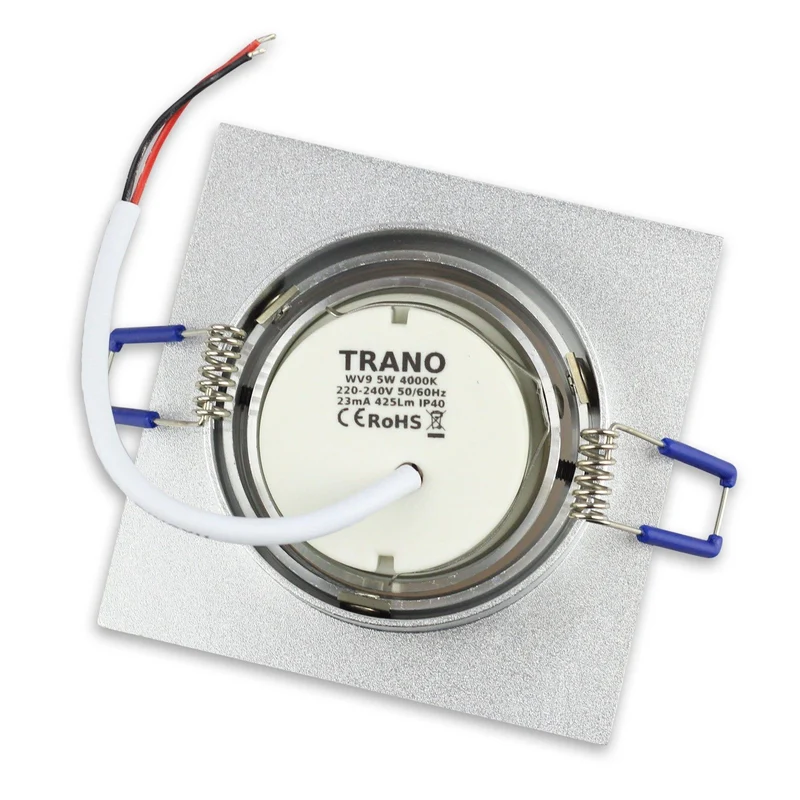 LED Einbaustrahler schwenkbar 3-6,5W IP40 eckig 230 Volt Einbauspot Lampe