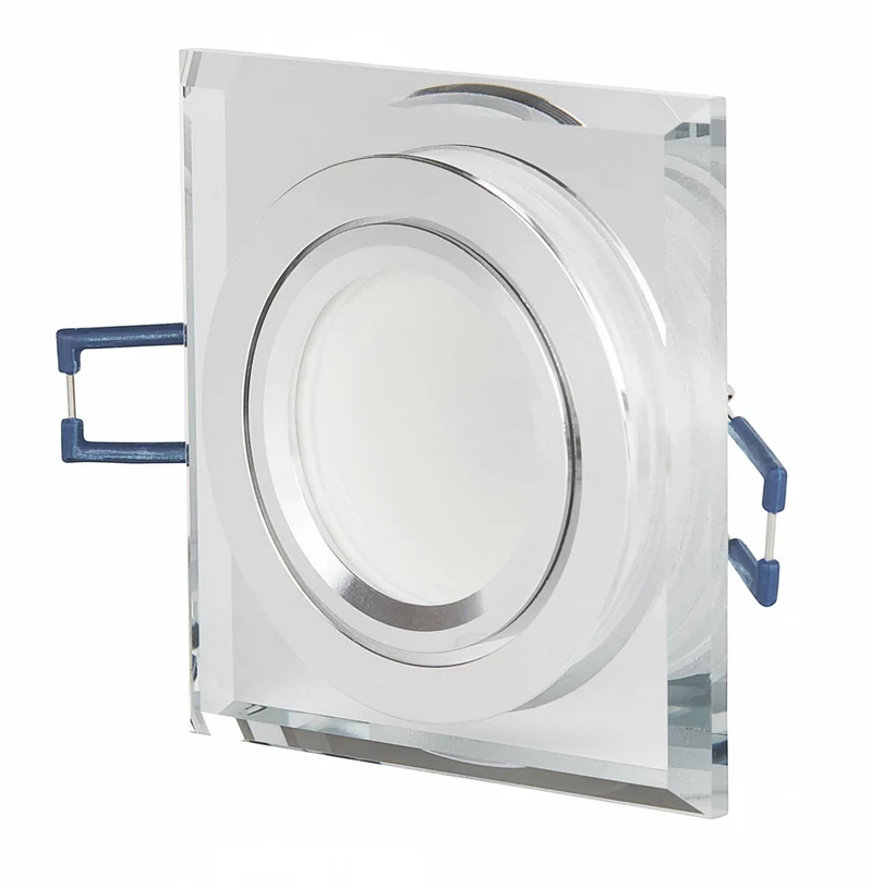 LED Einbaustrahler Glas 3-6,5W dimmbar Deckenleuchte Einbauleuchte 75-80mm flach