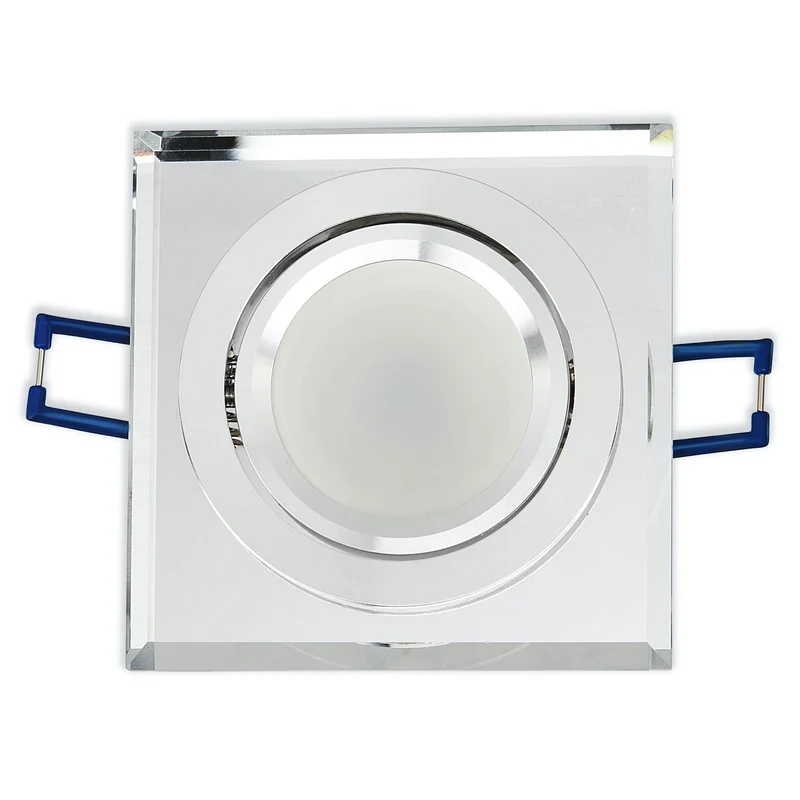 LED Einbaustrahler Glas 3-6,5W dimmbar Deckenleuchte Einbauleuchte 75-80mm flach