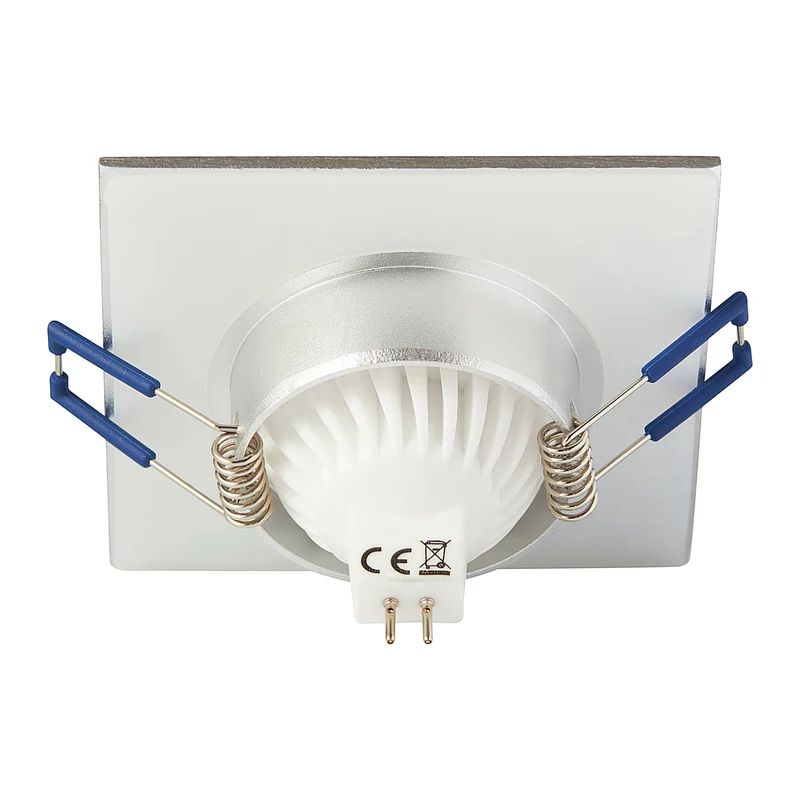 LED Einbaustrahler IP44 eckig 12V MR16 Deckenstrahler Bad Außen Dusche 60-70mm