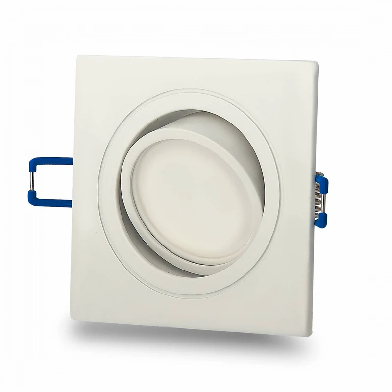 LED Einbaustrahler MR16 12 Volt 5-7W weiß eckig Spot 75mm Bohrloch Einbauleuchte
