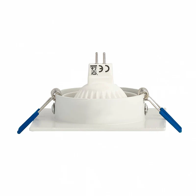 LED Einbaustrahler MR16 12 Volt 5-7W weiß eckig Spot 75mm Bohrloch Einbauleuchte