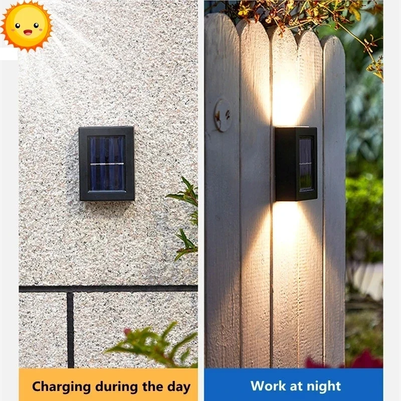 Moderne Solar LED Außenwandleuchte mit Bewegungsmelder für Garten und Eingang
