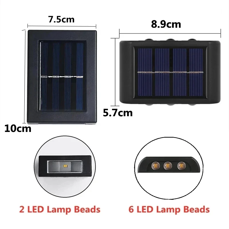 Moderne Solar LED Außenwandleuchte mit Bewegungsmelder für Garten und Eingang