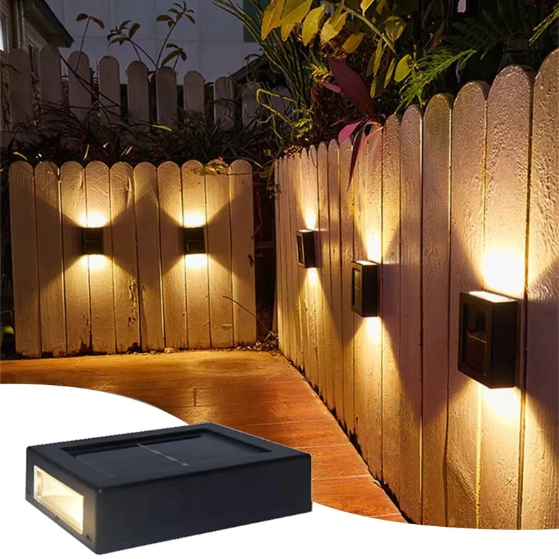 Moderne Solar LED Außenwandleuchte mit Bewegungsmelder für Garten und Eingang