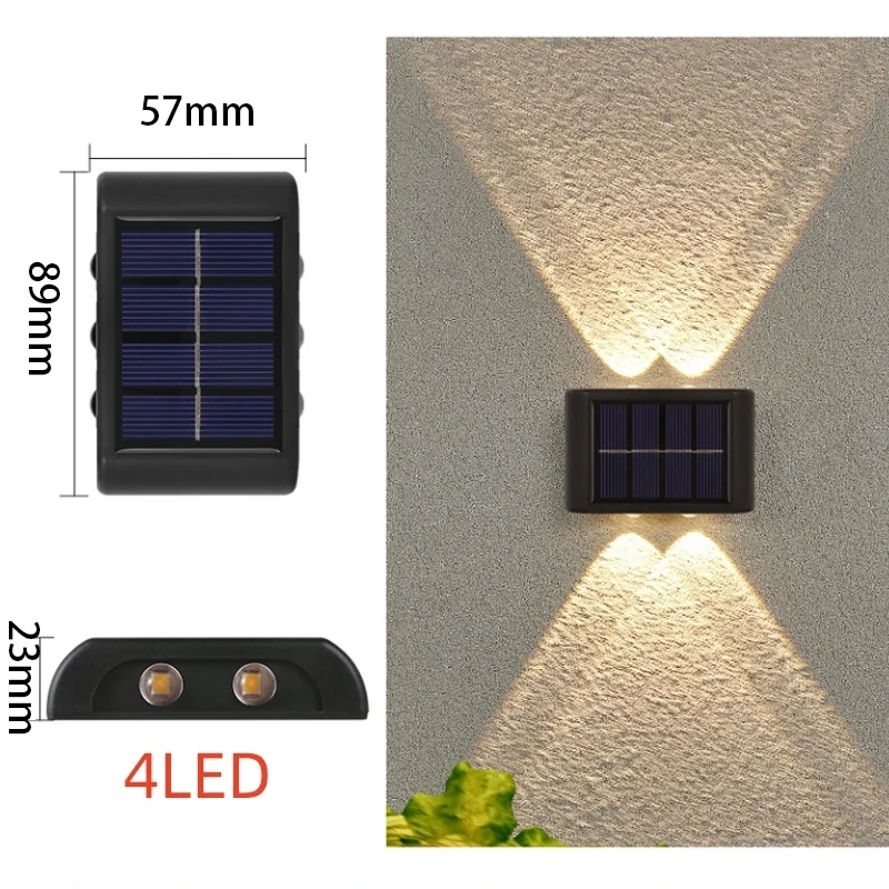 Moderne Solar LED Außenwandleuchte mit Bewegungsmelder für Garten und Eingang