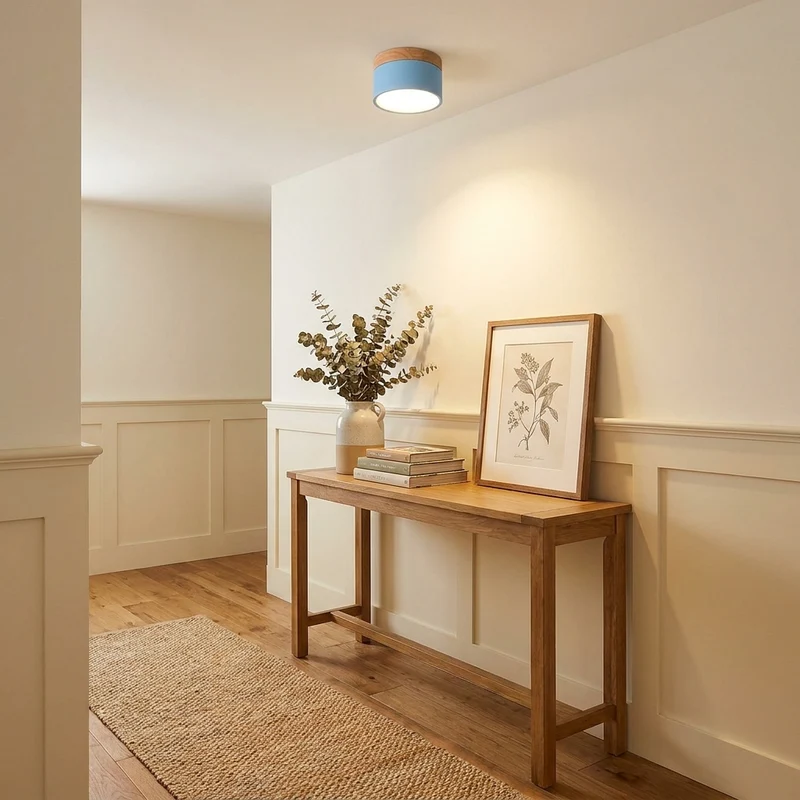 Holz LED Aufbauleuchte Modern für Wohnzimmer und Gewerbliche Räume