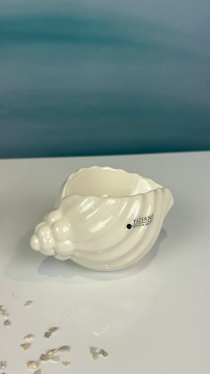 Muschelschale Capella creme-weiß