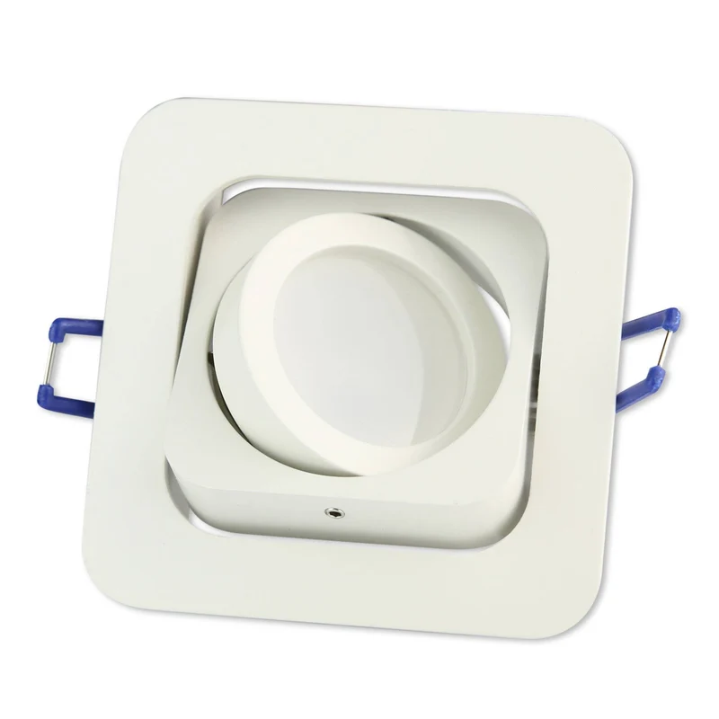 LED Einbaustrahler eckig dimmbar schwenkbar und neigbar 3-6,5 Watt 230V 80x80 mm Bohrloch