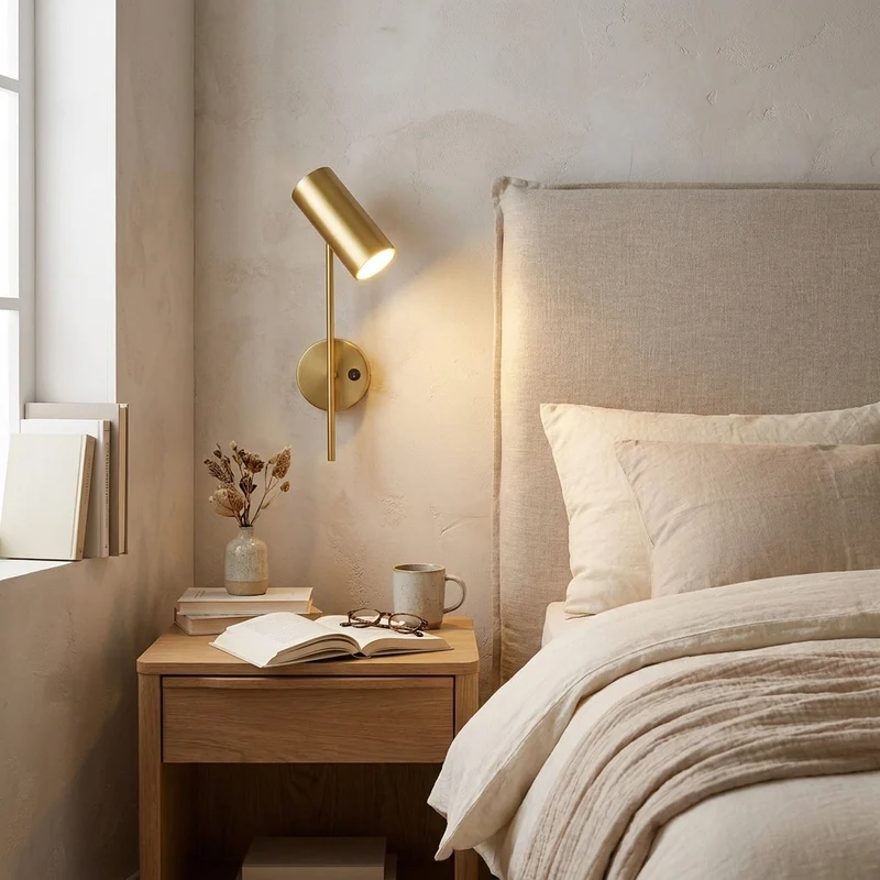 Moderne Verstellbare Eisen Wandleuchte für Hotellesen und Wohnzimmer