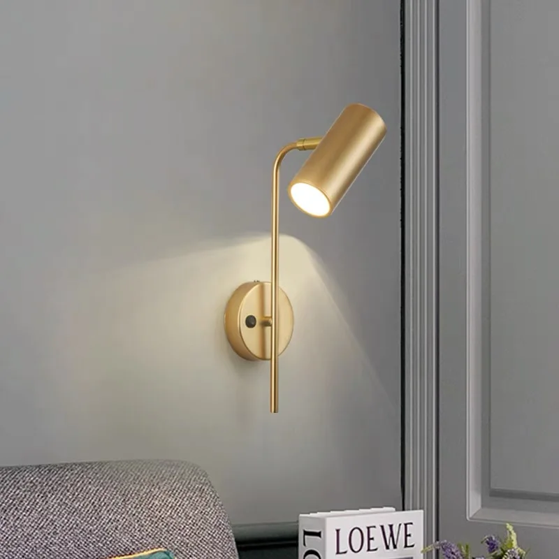 Moderne Verstellbare Eisen Wandleuchte für Hotellesen und Wohnzimmer
