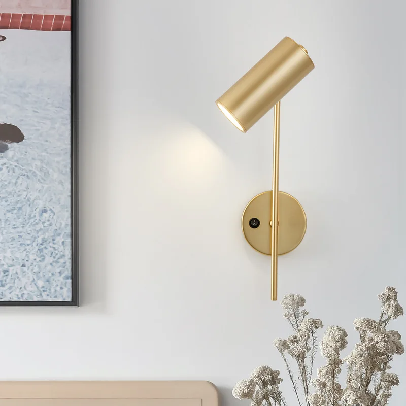 Moderne Verstellbare Eisen Wandleuchte für Hotellesen und Wohnzimmer