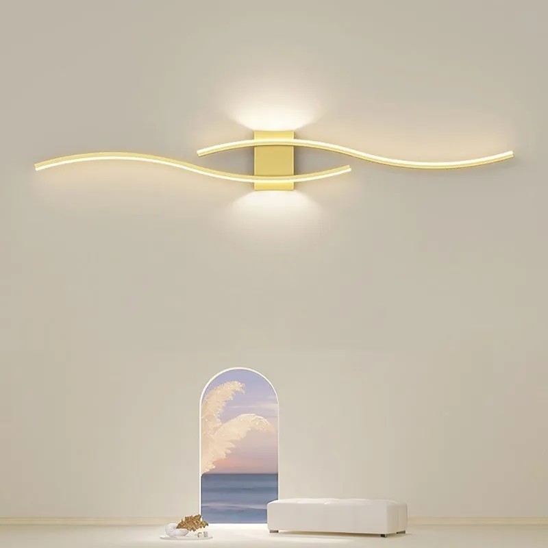 Moderne LED Streifen Wandleuchte für Wohnzimmer und Schlafzimmer