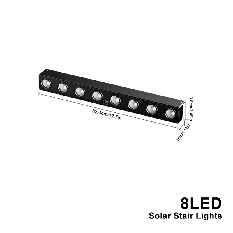 Solar LED Zaunleuchte für Garten Terrasse und Außenzaun