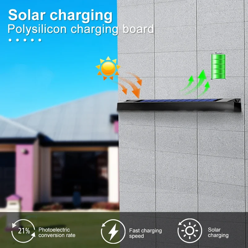 Solar LED Zaunleuchte für Garten Terrasse und Außenzaun