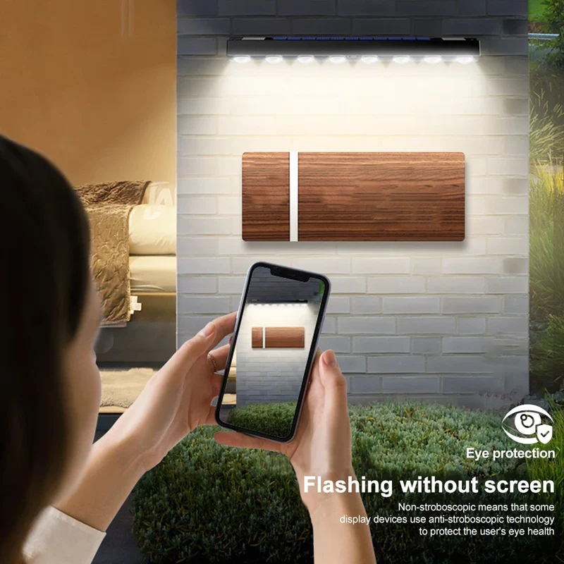 Solar LED Zaunleuchte für Garten Terrasse und Außenzaun