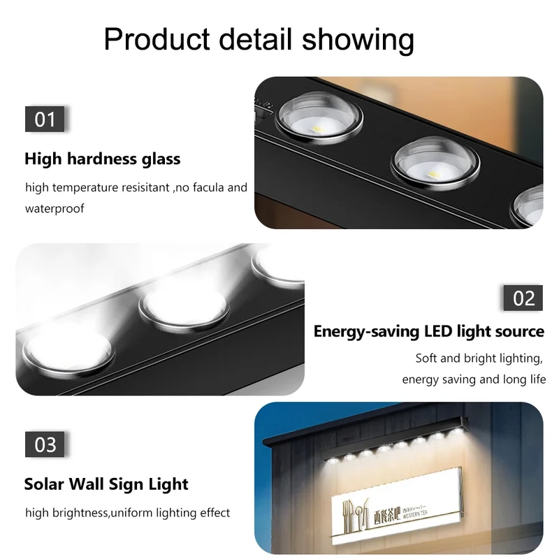Solar LED Zaunleuchte für Garten Terrasse und Außenzaun
