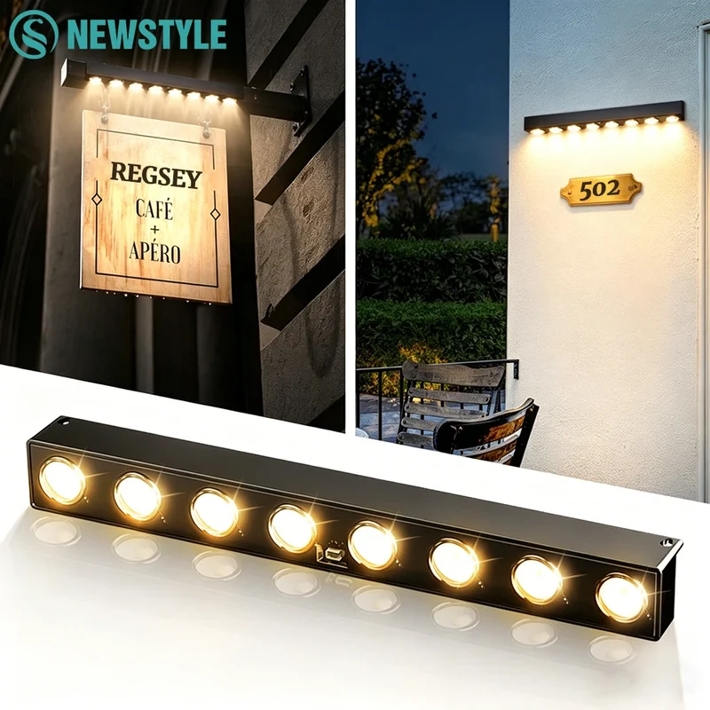 Solar LED Zaunleuchte für Garten Terrasse und Außenzaun