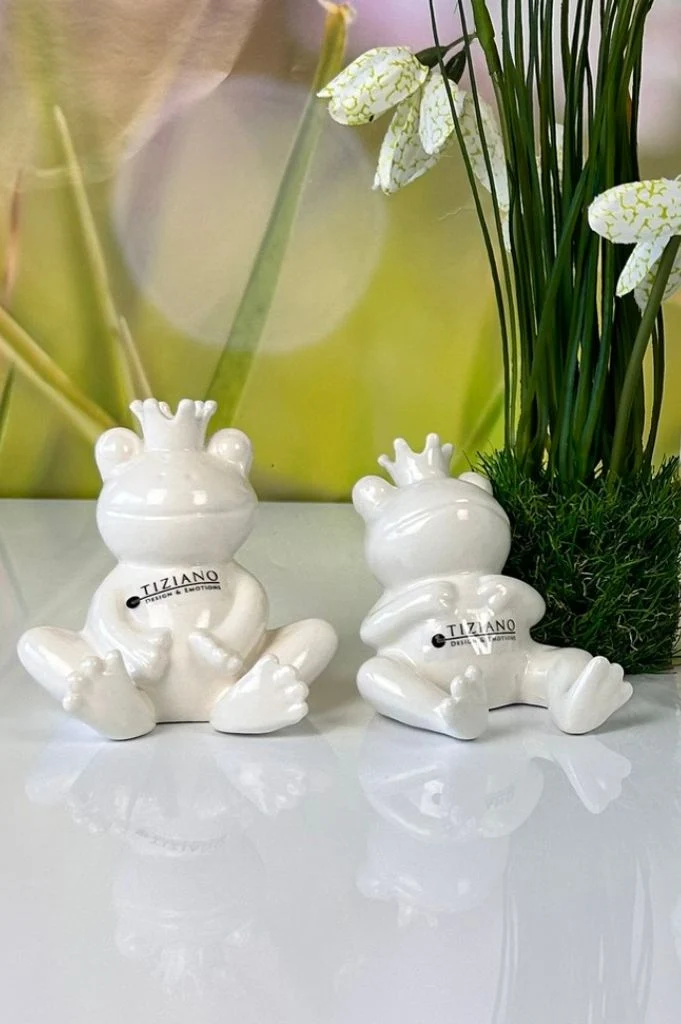 Geschenkbox M Frosch Vico liegend+Haus Solina LED