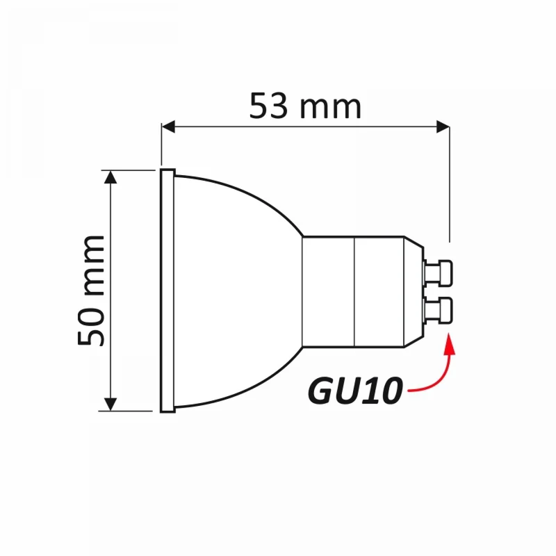 LED Einbaustrahler IP44 eckig 230V GU10 als Deckenstrahler für Feuchtraum