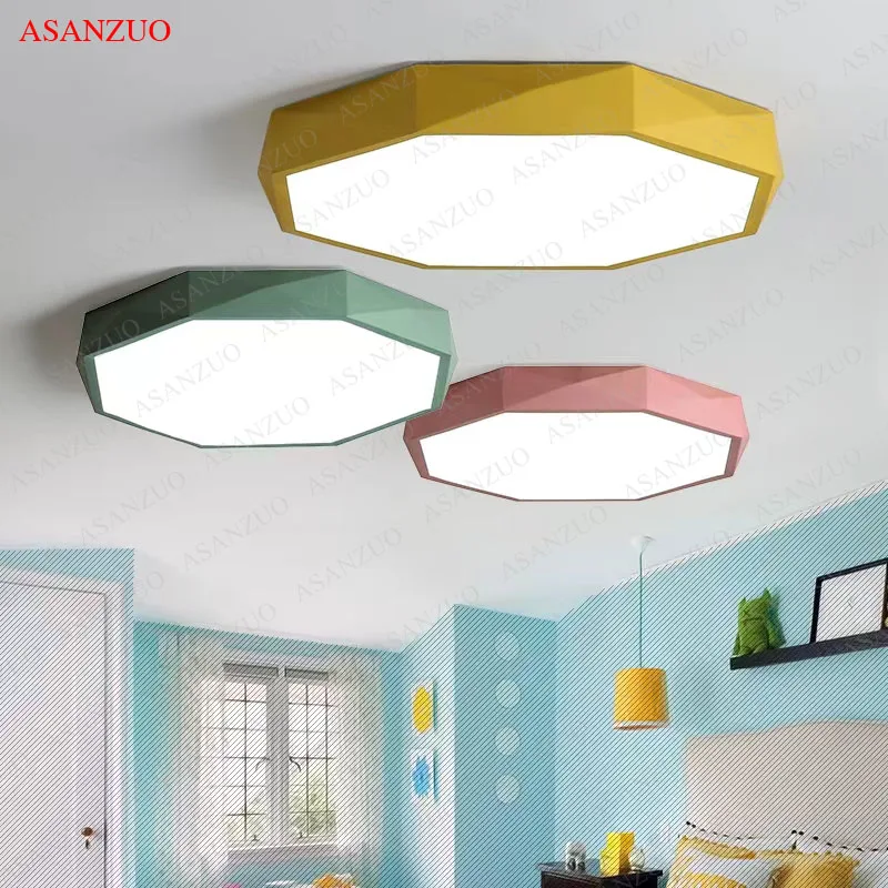 Oktagonale LED Deckenleuchte Geometrisch für Wohnzimmer und Schlafzimmer