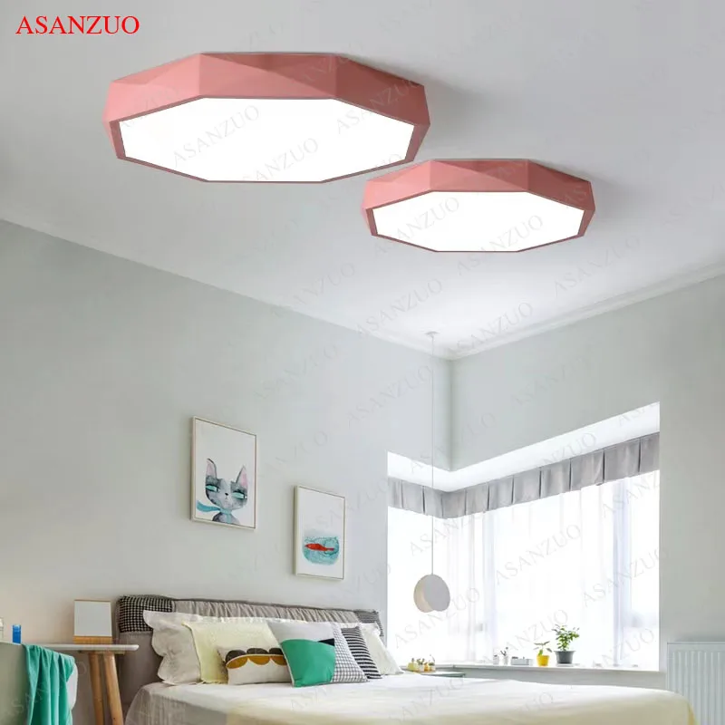 Oktagonale LED Deckenleuchte Geometrisch für Wohnzimmer und Schlafzimmer