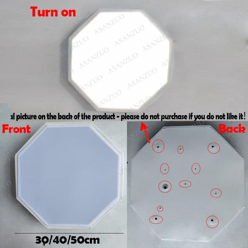 Oktagonale LED Deckenleuchte Geometrisch für Wohnzimmer und Schlafzimmer