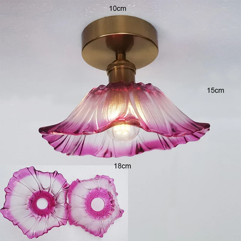 Vintage Blumen Glas Pendelleuchte Romantisch für Esszimmer und Wohnzimmer Nostalgisch