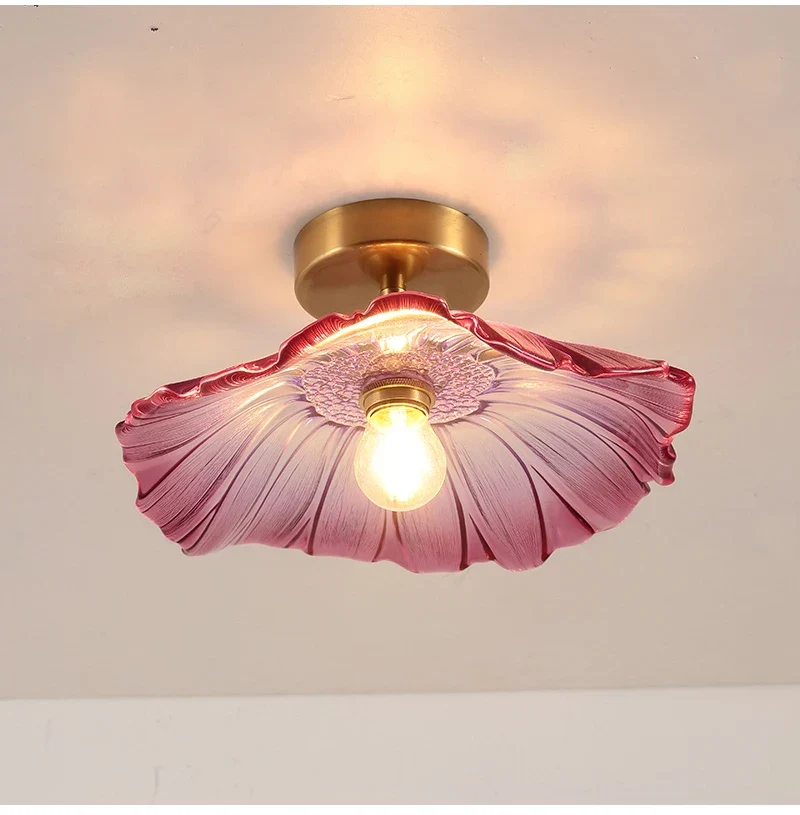 Vintage Blumen Glas Pendelleuchte Romantisch für Esszimmer und Wohnzimmer Nostalgisch
