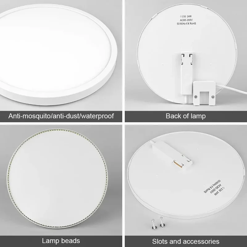 Moderne LED Deckenleuchte für Küche und Flur Kompaktes Aufbau-Design