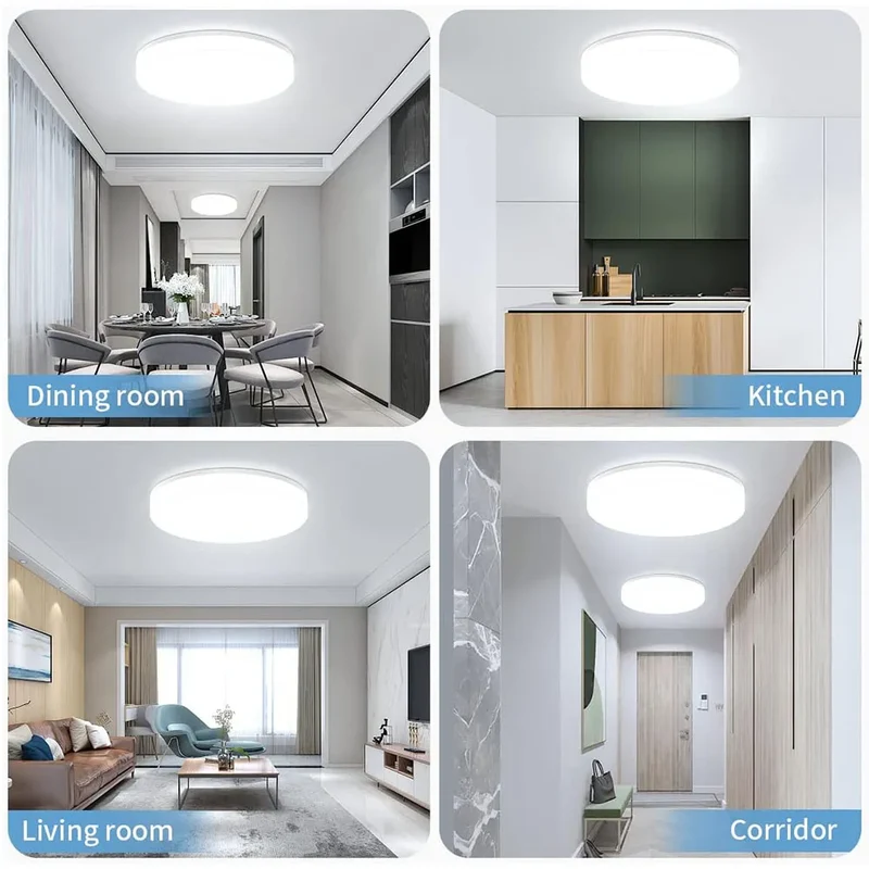 Moderne LED Deckenleuchte für Küche und Flur Kompaktes Aufbau-Design
