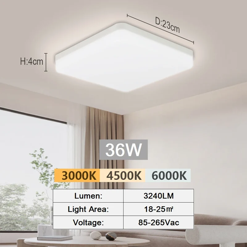 Moderne LED Deckenleuchte für Küche und Flur Kompaktes Aufbau-Design