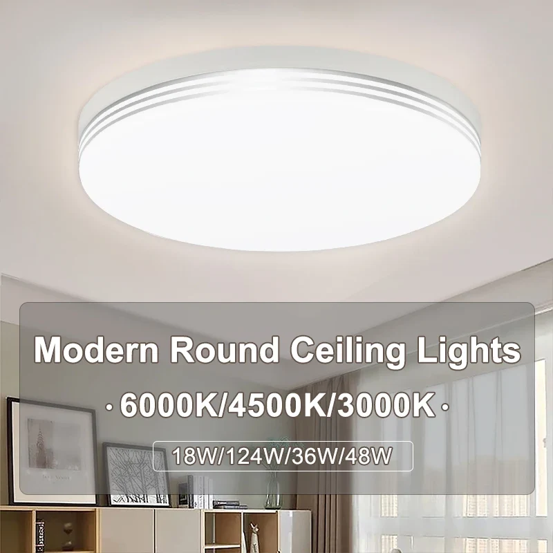 Moderne LED Deckenleuchte für Küche und Flur Kompaktes Aufbau-Design